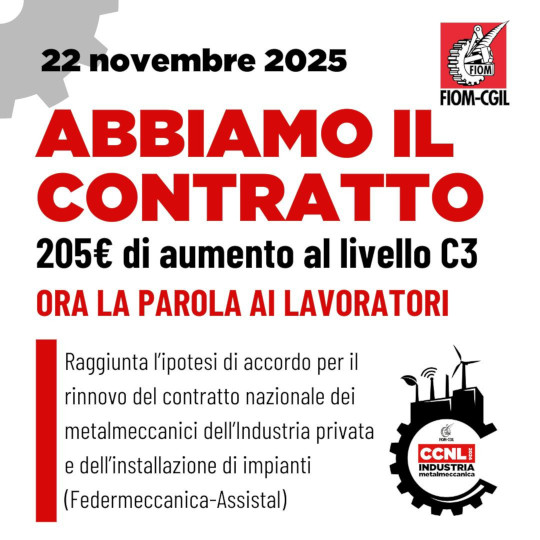 22 Novembre 2025 abbiamo contratto